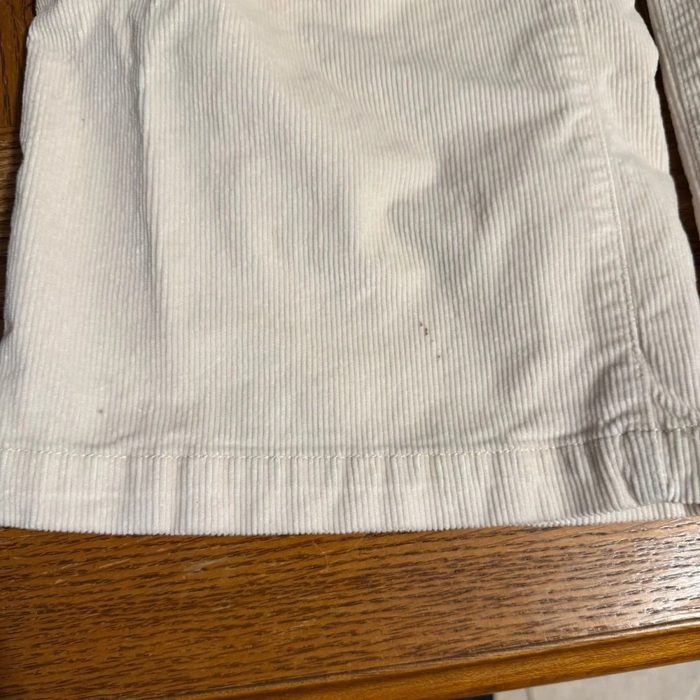Madewell Emmett 2.0 Corduroy Wide Leg Pants in Cream Sz 30 Super Soft Minimalist